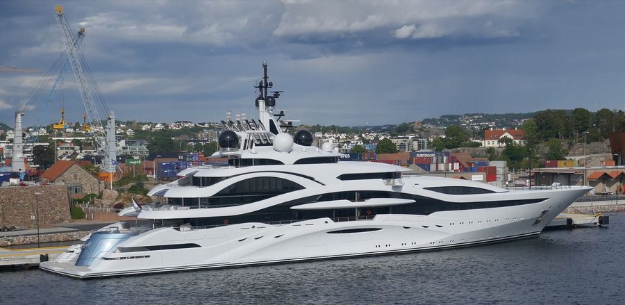 The superyacht Al Lusail