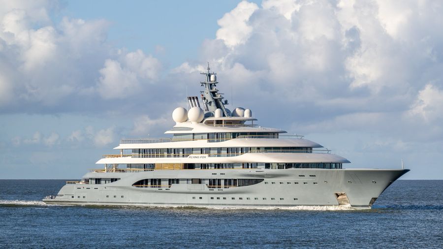 The superyacht Flying Fox