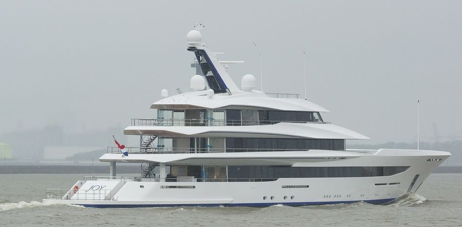 The superyacht Joy