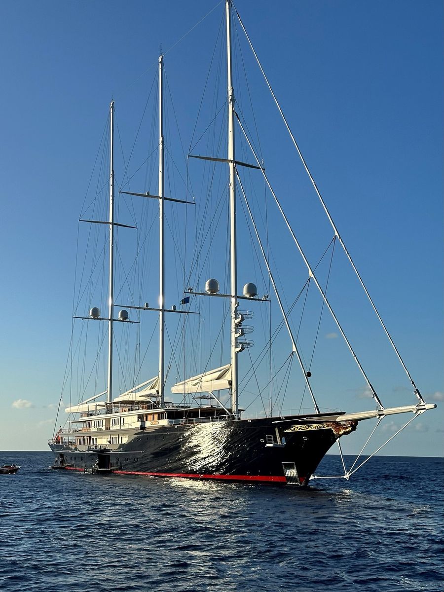 The superyacht Koru