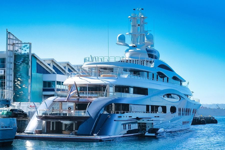The superyacht Launchpad