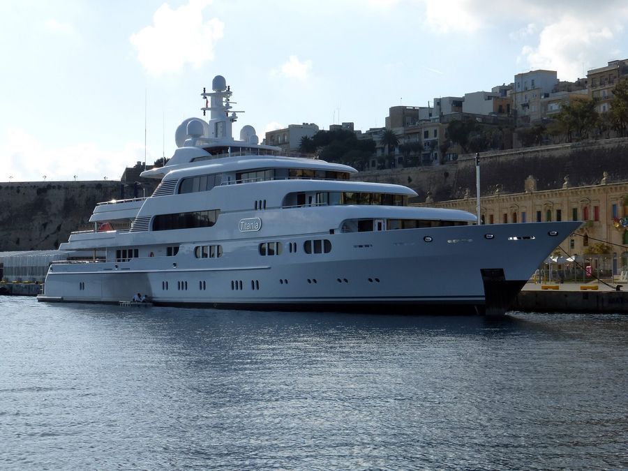 The superyacht Titania